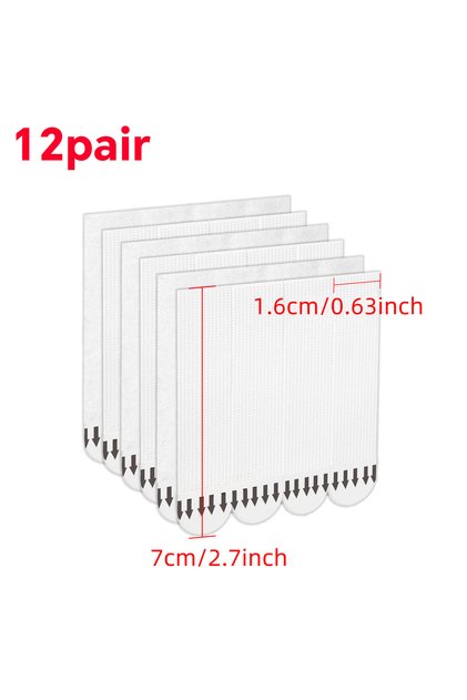 1.6x7cmx12pair Double Sided Picture Hanging Strips Adhesive Hook Loop Tape for Mounting Photo Frame