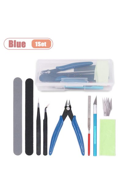 Blue-1Set Model Making Basic Tools Handmade Model Car Hobby Building Repair and Assembly Tools Start