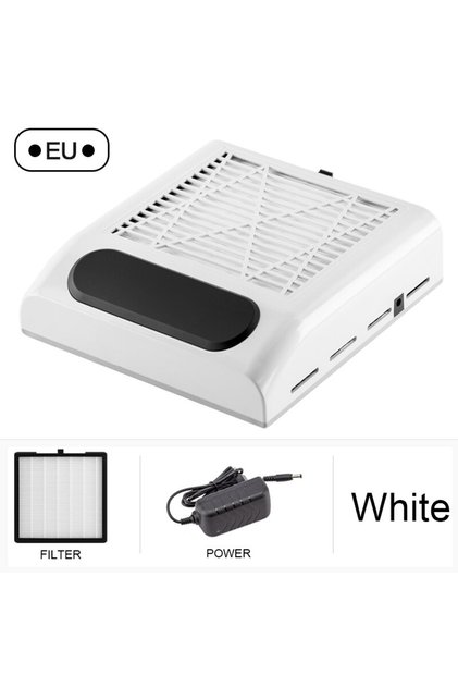White-EU-Plug Upgrade Nail Dust Collector Extractor Fan For Manicure Machine Powerful Nail Vacuum Cl