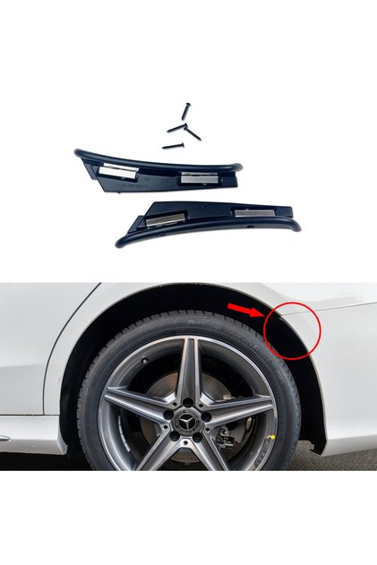 black For Mercedes S205 W205 C180 C200 C250 C300 C43 S213 W213 E200 E250 E300 E43 AMG Bumper Fender
