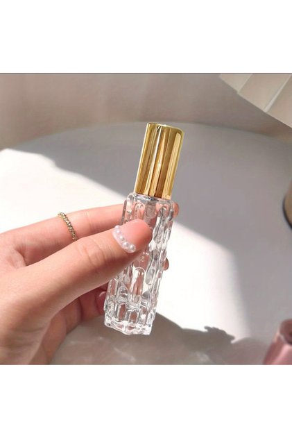 عبوة عطر صغيرة للسفر 10 مل مع 3 زجاجات رش، زجاج 10 مل، ذهبي، 1/3/6 قطع + 4 ملحقات