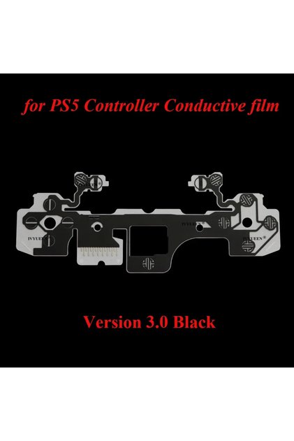 Version 3.0 Black IVYUEEN for PlayStation 5 PS5 Controller Conductive Film Keypad Flex Cable for Dua
