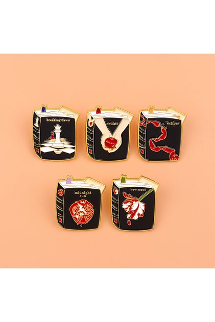 6 Twilight Enamel Pin TV Show Vampire Brooches for Women Lapel Pins Badges on Backpack Clothing Acc.