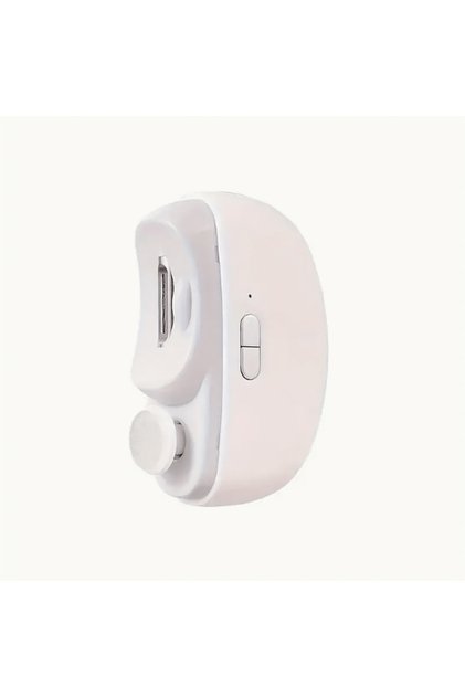 WHITE Electric Nail Clipper Grinding and Polishing with Light Automatic Nail Trimmer Rechargeable Na