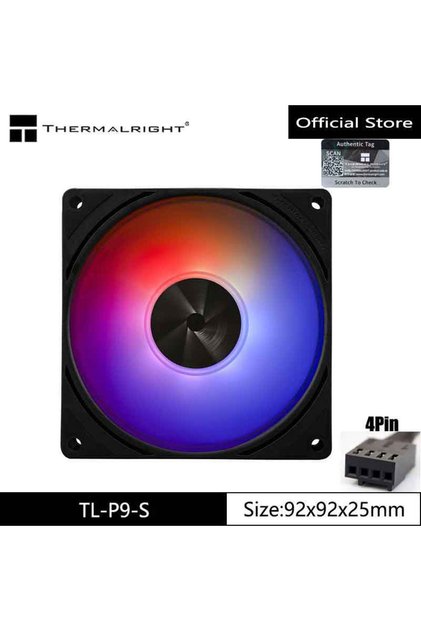 Fixed Color Other TL-P9-S Thermalright TL-P9-S 9cm ARGB Case Fan 2200RPM 23dBA Low Noise Cooling Fan
