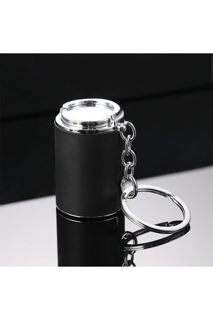 A1 Metal Coin Tube Keychain Portable Fashionable Key Pendant Coin Storage Bank Novelty Keychain