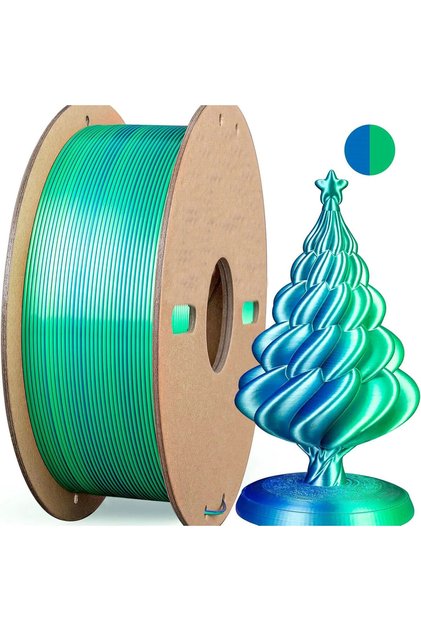 250gDark Blue Green Multicolor 3D Printer Filament,Dual/Tri/Twist/Magic Color 1.75mm PLA Shiny Print