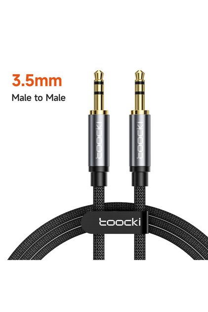 2m Grey AUX Cable Speaker Cable 3.5mm Jack Male to Male Audio Cable For Car Headphone