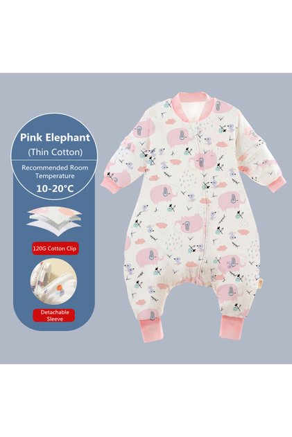 80-90cm Elephant 2 Baby Sleeping Bag Cartoon Children Pajamas Infantil Stuff For Four Seasons Cotton