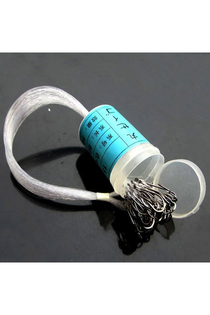 8 Clear 50pcs Fishing Barreled With Thorns Bound With Thread Maruki Hook Fishing Tools