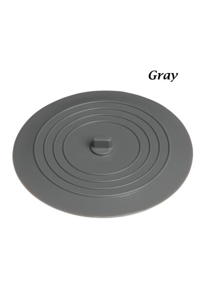 gray 15cm Durable Useful Washroom Kitchen Leakage-proof Round Drain Cover Water Sink Plug Sewer Bath