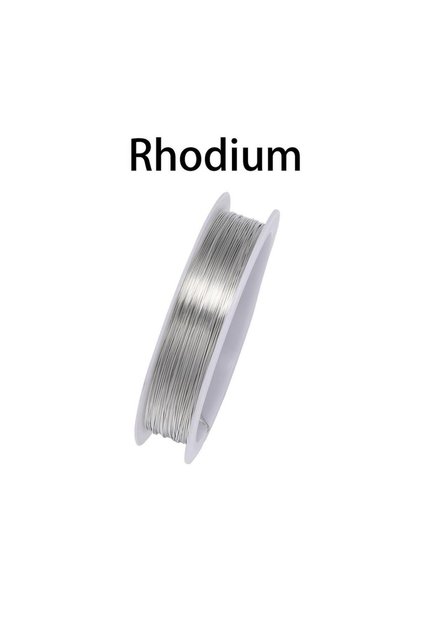 1Roll 0.8mmx2.5m Rhodium 1 Roll 0.2/0.3/0.4/0.5/0.6/0.7/0.8/1mm Sturdy Copper Wire Beading Wire For