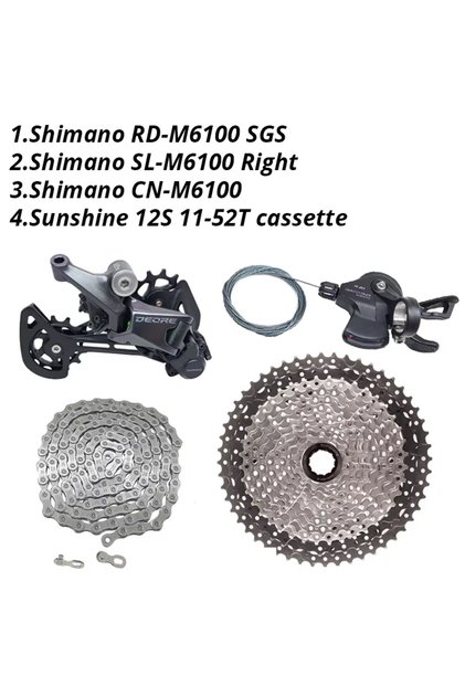 Windows 52T Shimano Deore M6100 1x12 Speed Derailleurs Groupset 12 Speed Right Shift Lever Dowel CN