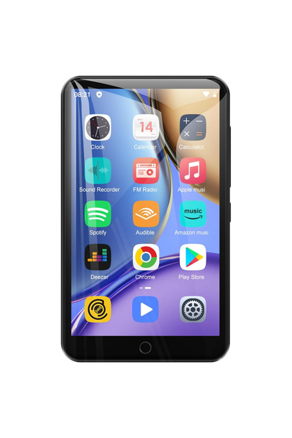 16 GB black 16GB/80GB MP3 Player Android 9.0 with Bluetooth and WiFi, 4.0-inch with speakers, FM rad
