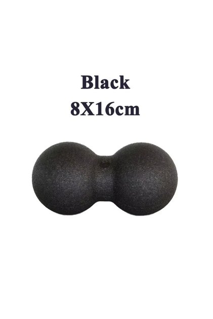 Black 8x16cm EPP Fitness Ball Massage Peanut Single Mobility Ball for Myofascial Physical Therapy De