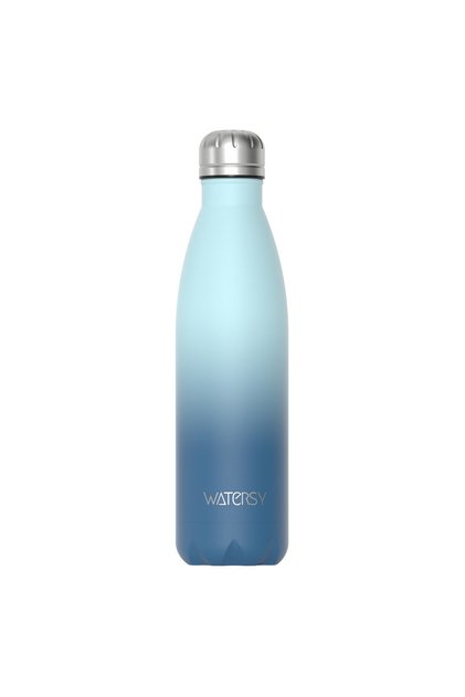 500ml light blue dark blue WATERSY 500ml Stainless Steel Water Bottle Insulated Vacuum Flask Double