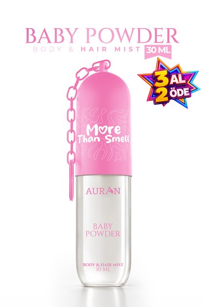 Bebek Pudrası Vücut & Saç Spreyi Besleyici ve Onarıcı Saç Parfümü Anahtarlıklı Vücut Parfümü Charm Body & Hair Mist Spray 30ml