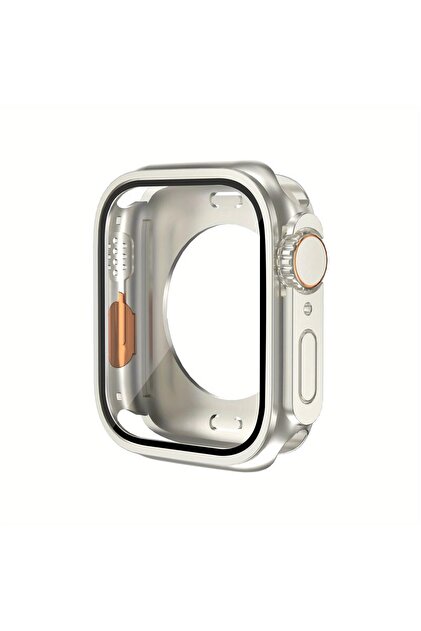 Series 654 SE 44MM Starlight Change To Ultra Full Protector Case for Apple Watch 45 46 44mm Tempered