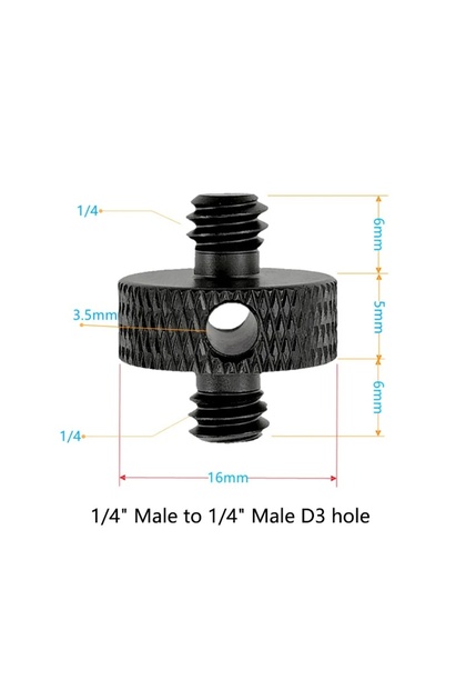 E 1/4" to 3/8" Screw Adapter Converter Threaded Spigot Mount for GoPro Action Camera Flash Tripod Mo
