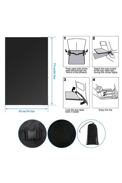 Black Kids Travel Airplane Bed Baby Pedals Bed Portable Travel Foot Rest Hammock Kids Bed Airplane S