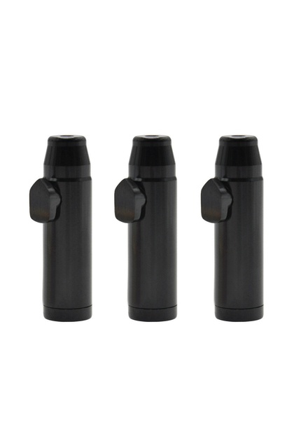 3pcs Black 3PCS Mini Pepper Shaker Premium Metal SnufBullet Spice Dispenser Sweetener Portable Trave