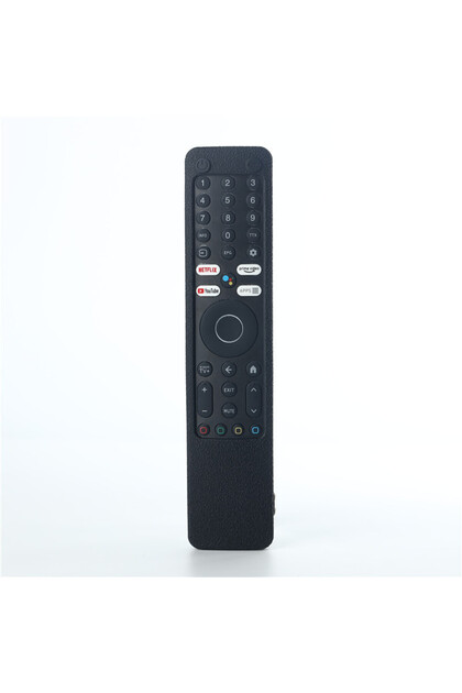 black Silicone TV Remote Cover Anti-Drop Protective Case Anti-Scratch Protective Skin Sleeve with An