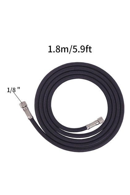 Orange Professional Nylon Braided Airbrush Hose with Standard 1/8"*1.8m(5.9ft) Size Fitting on One E