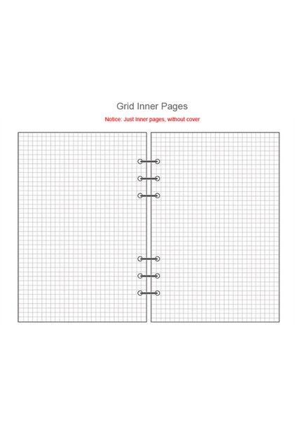 دفتر ملاحظات A5 Grid A5 A6A7 45 ورقة قابلة لإعادة التعبئة، مجلد حلزوني، صفحة داخلية، أسبوعيًا، شهريًا، مهام L