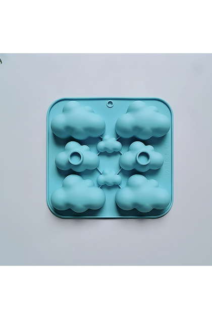 012blue 8-Cavity Cloud Shaped Silicone Candy Mould Chocolate Pudding Dessert Cake Baking Mould Kitch