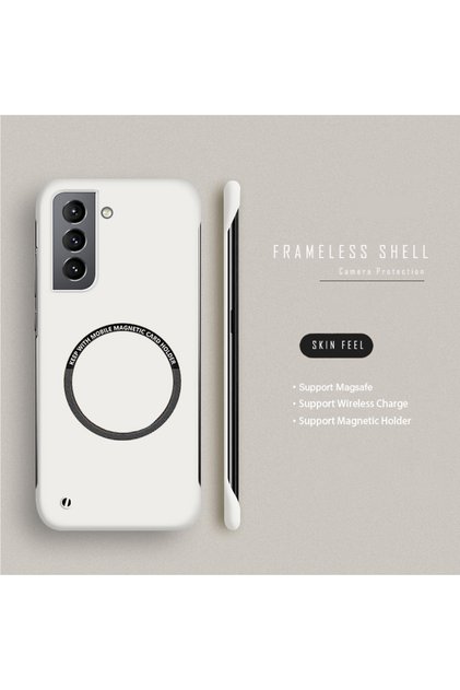 Galaxy S26 Ultra Ivory Slim Frameless Phone Case For Samsung S26 S25 Edge S24 S23 FE S22 Plus NOTE 2