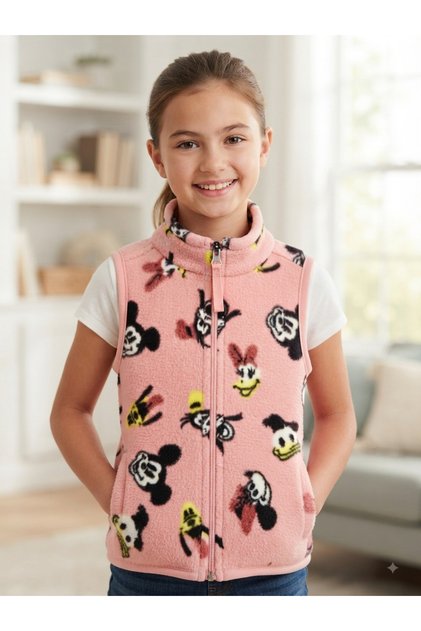 Vestă din fleece polară pentru fete, prințese Disney Marvel Star Wars