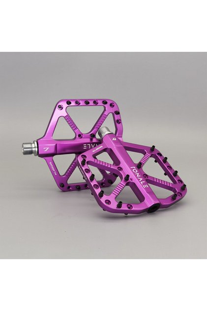 Purple SHANMASHI MTB Bike Pedals Ultralight CNC Aluminum Alloy Polished 3 Bearing Pedal Road Mountai