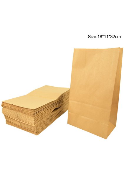as picture N06 10pcs Brown Kraft Paper Bag Food Vegetables Shopping Bag Candy Package Kraft Lunch Ba