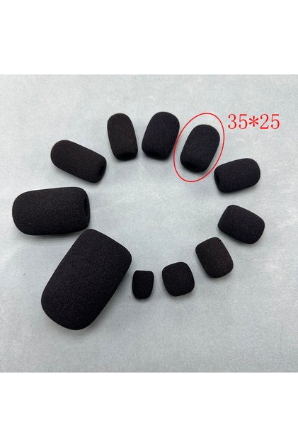 35 25 10-10pcs 10pcs Headset Replacement Foam Microphone Cover Telephone Headphone Mic Case Micropho