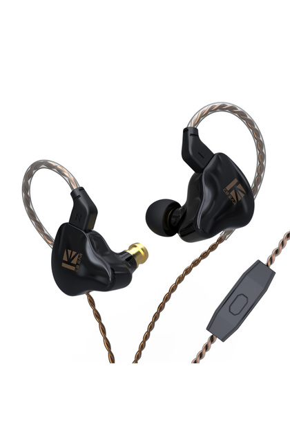 Black with mic KBEAR KS1 Dual Magnetic Circuit Dynamic Wired Earphone Gaming Headphones In Ear Monit