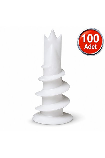 Matkap Uçlu Turbolet Alçıpan Dübeli Plastik Burgu Dubel 100 'lü Paket