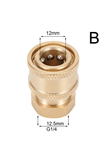 B Pressure Washer Connector Coupling Quick Release Adapter 1/4" Male Fitting Connection Car Washing.