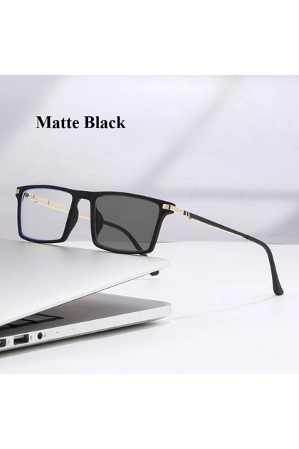 2.5 Matte Black Multifocal + Photochromic Reading Glasses Eyewear for Men Women Progressive Long Dis