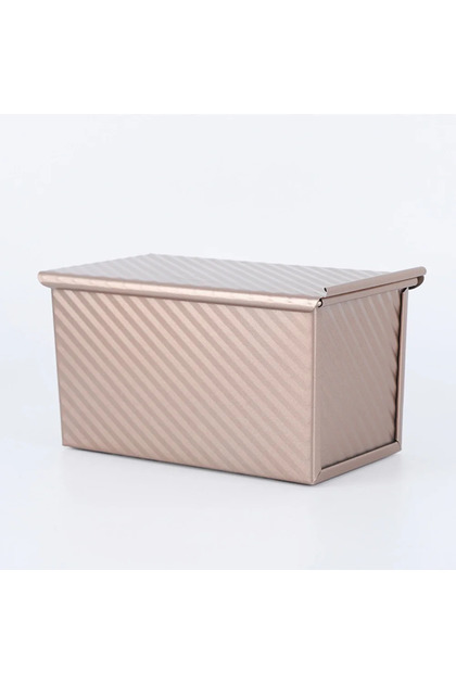 Rose L Rectangular Bread Mold with Cover Bread Baking Tray Cake Toast Non-Stick Toast Box with Lid A