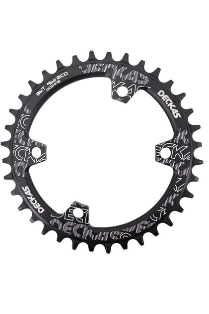 38T Black DECKAS Coroa BCD 96 Asymmetrical 36T 34T Narrow Wide 96BCD Bike Chainring 36 34 Teeth Bicy