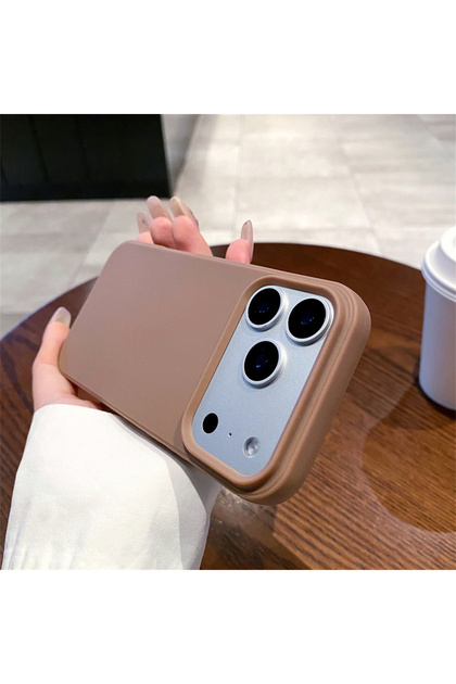 iPhone17 Pro Max Brown Office Frosted Plain Phone Case for Apple IPhone 17 Air 16 Plus 15 14 13 12 P