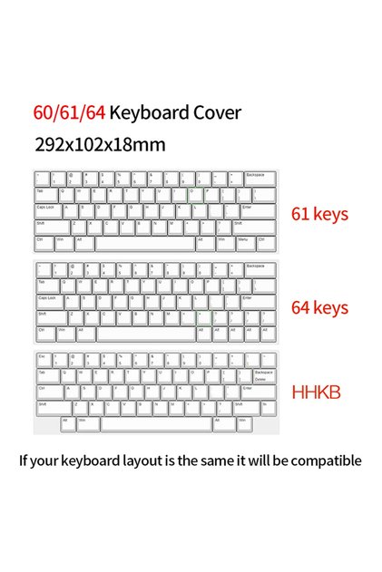 60 61 64 key Acrylic Keyboard Clear Protector Case Mechanical Keyboard Dust Cover For 60/61/64 96 98