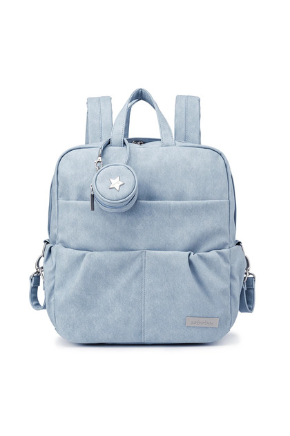 Blue Soboba New Diaper Backpack for Newborn Baby Large Capacity Waterproof Diaper Bag with Pacifier
