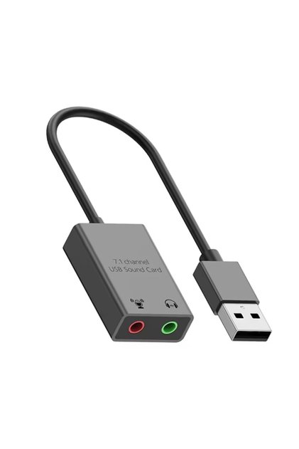 Grey USB External USB Sound Card Type C to 3.5mm Jack Audio Cable Adapter Microphone Headphone 7.1 C