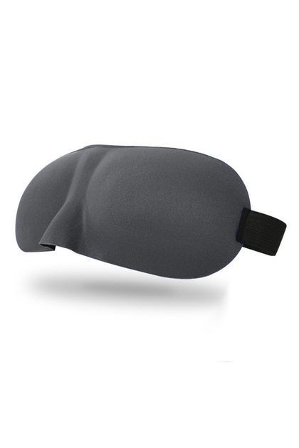 Grey 3D Sleeping Mask Eyepatch Block Out Light Soft Paded Sleep Rest Relax Aid Cover Patch Blindfold