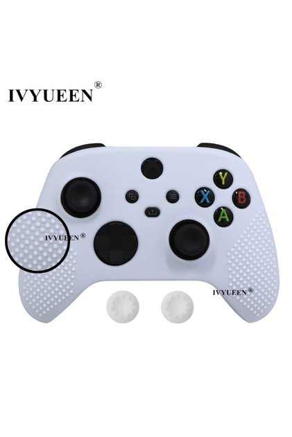 WHITE IVYUEEN Anti-Slip Protective Skin for XBox Series X S Core Controller Silicone Case Grip MixCo