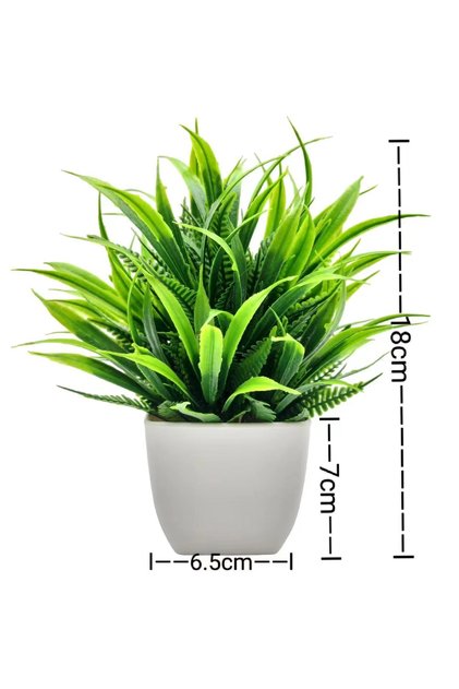 1pc Spring grass 1pc Artificial Plants with Plastics Pots Perfect Greenery for Home DecorationsOffic