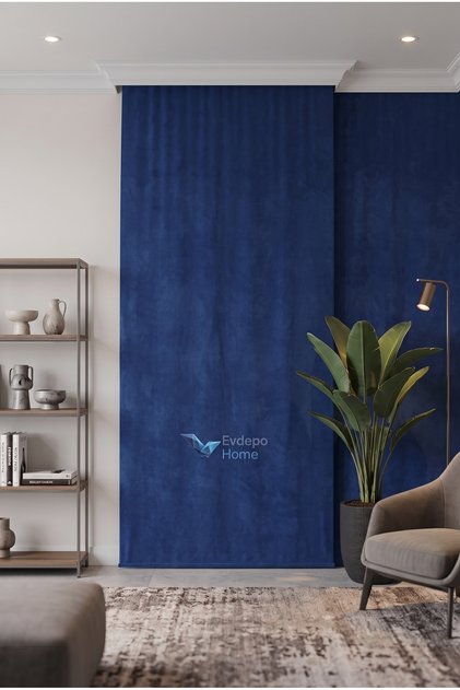 Crown Parliament Solid Color Background Curtain, Pleatless Flat Planting, Extraphore Drawstring, Single Wing