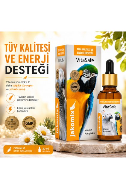 VitaSafe | Premium Tüy Kalitesi ve Enerji Desteği | Papağan, Muhabbet Kuşu, Kanarya ve Tüm Kafes Kuşları İçin