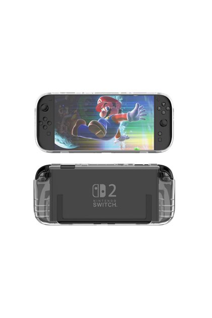 جراب شفاف من مادة TPU لجهاز Nintendo Switch 2 بتصميم متكامل مقاوم للخدش والصدمات والسقوط